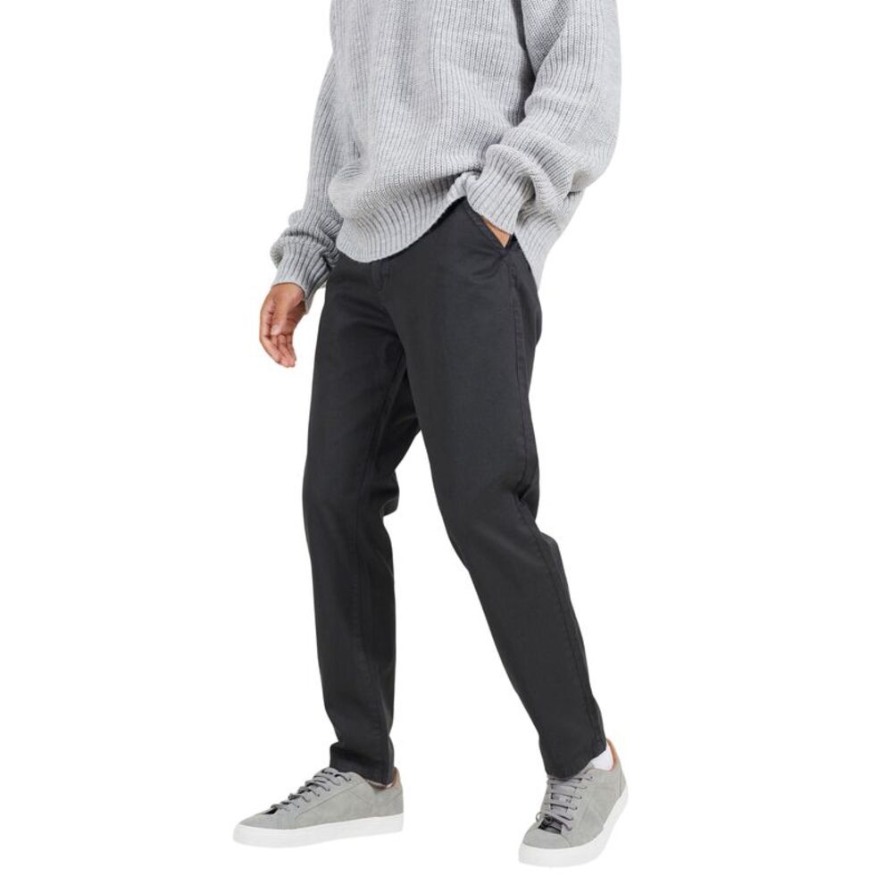 Brave Soul Mens Armstrong Cotton Button Chinos / Dark Grey